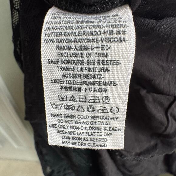 Free People Anastasia Halter Black Lace Crochet Midi Cut Out Sheer Dress 0 - Picture 9 of 9